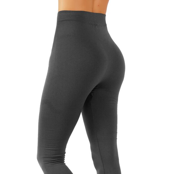 NWT SEAMLESS Form Fitting Soft Fleece Leggings - Picture 2 of 5
